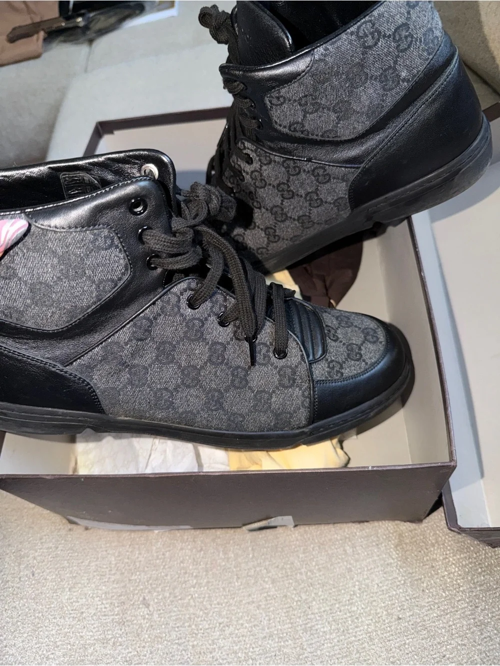 Gucci men black sneakers